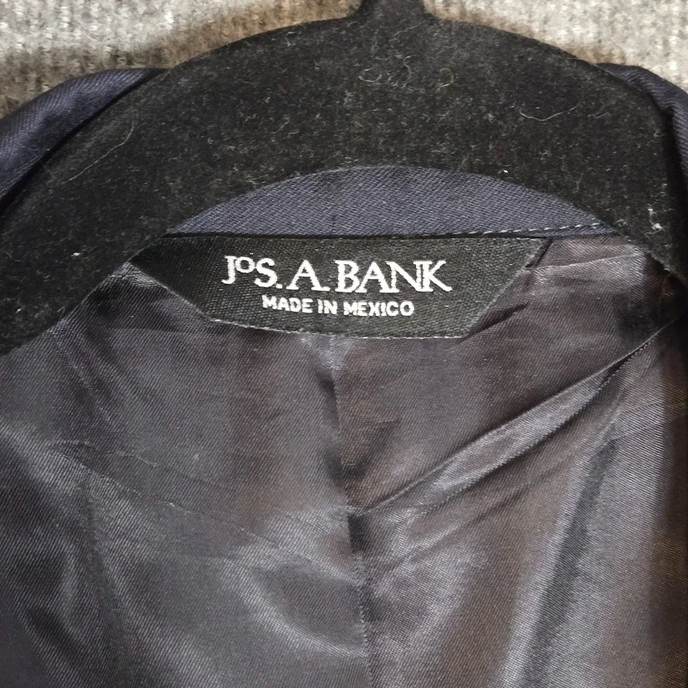 Jos A Bank Blazer Mens 44R Signature Collection Gordon Navy‎ Blue 100% Wool